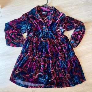 Maeve by Anthropologie Bettina Velvet Floral Mini Dress
